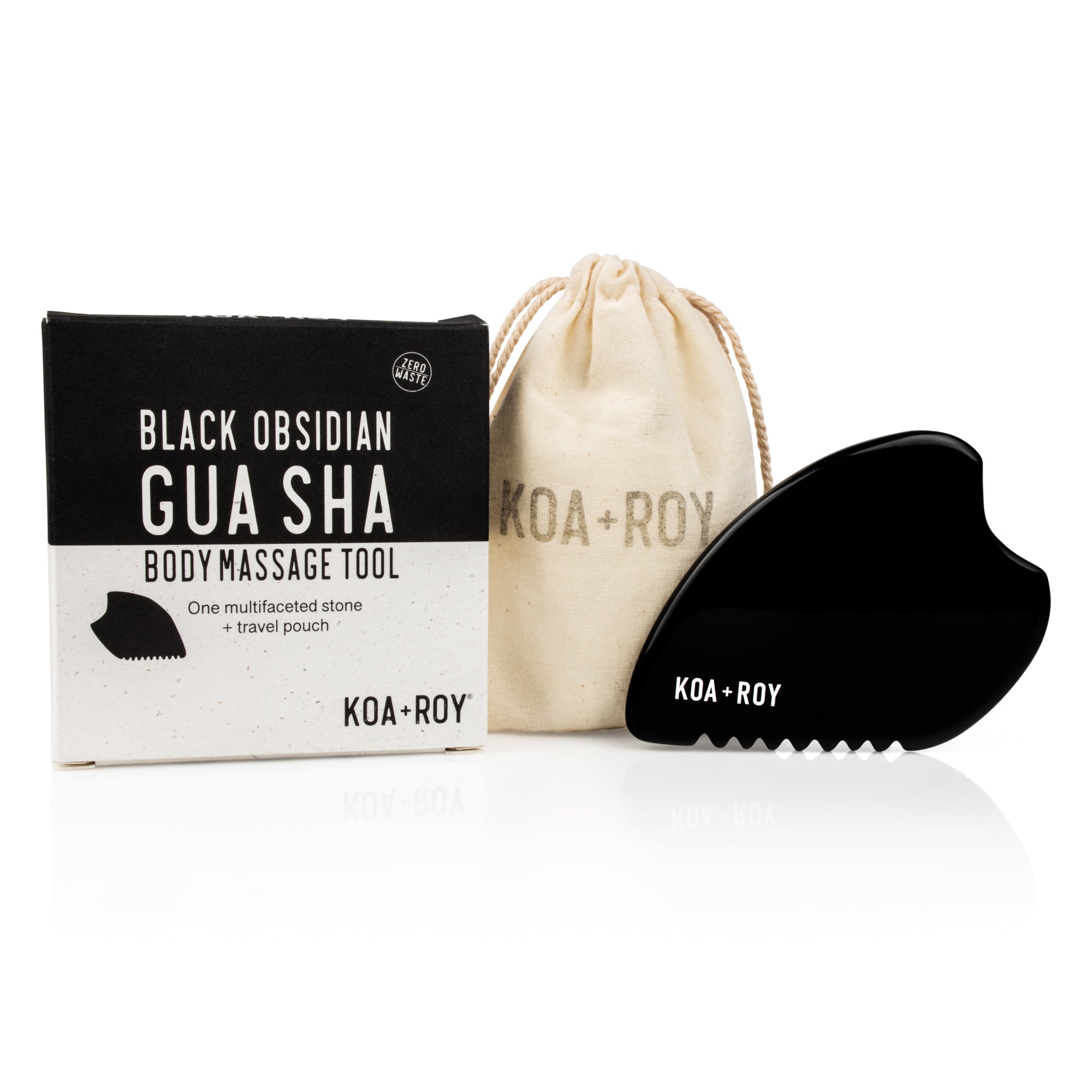 Large Black Obsidian Body Gua Sha Tool