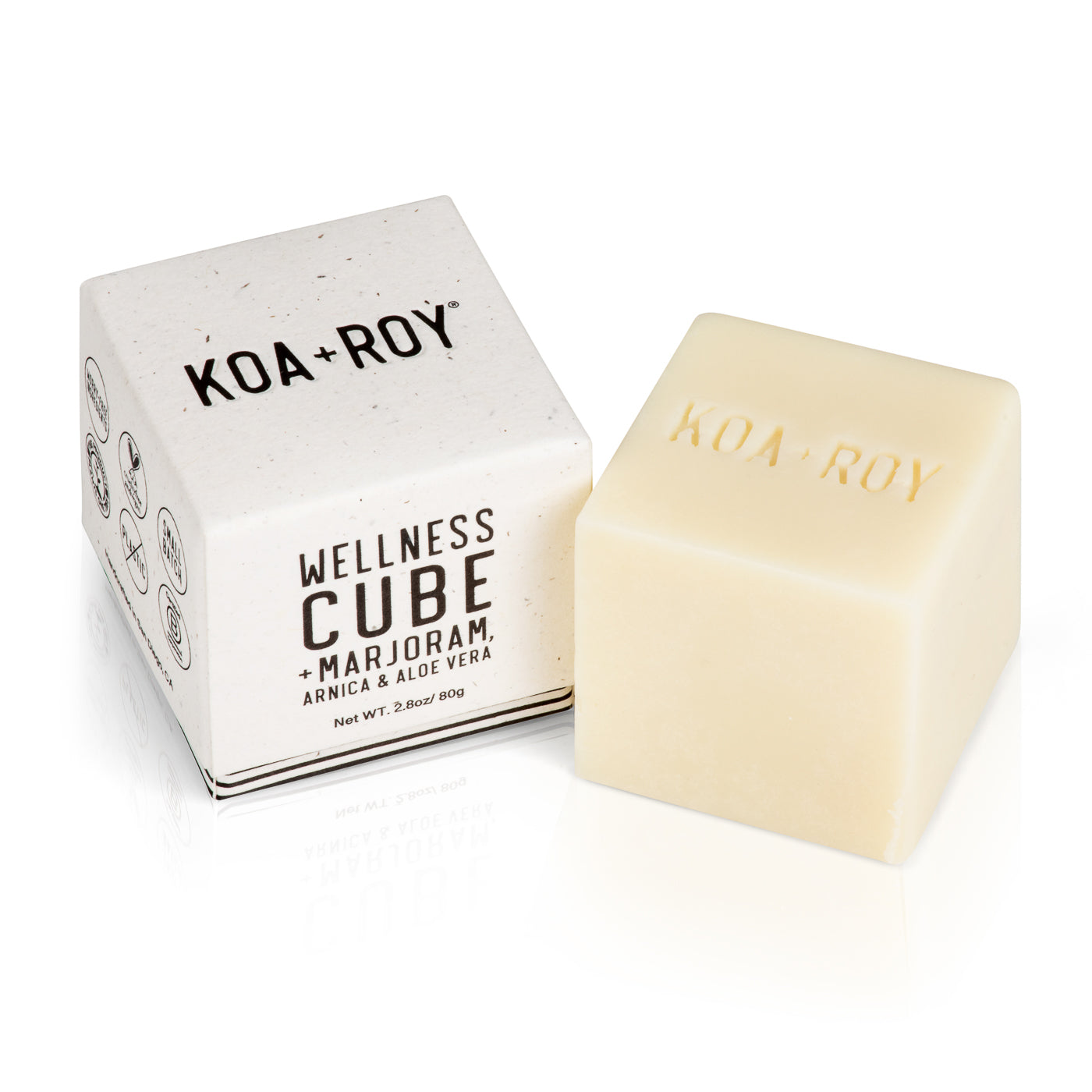 Wellness Cube packaging and body care cube
